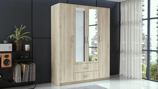 szafa czterodrzwiowa z lustrami