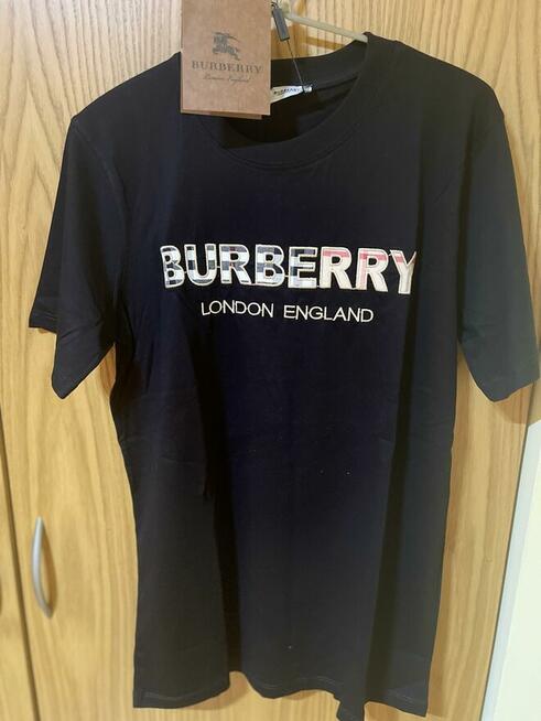 Modna Koszulka, T-Shirt Burberry czarna L