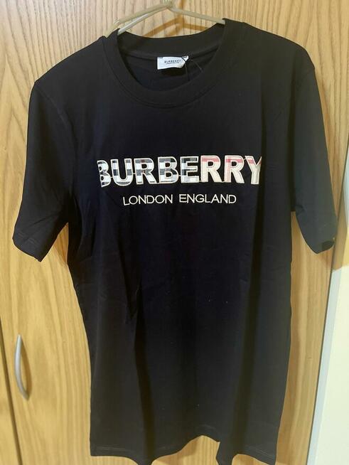 Modna Koszulka, T-Shirt Burberry czarna L