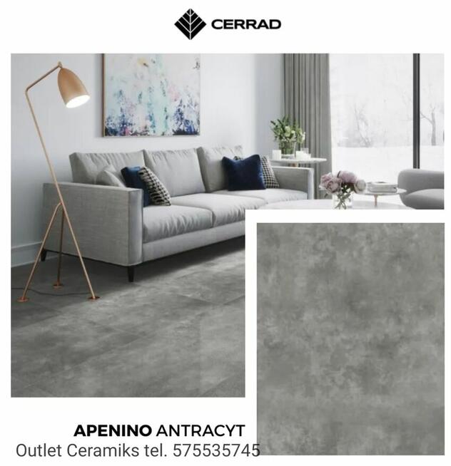 PROMOCJA Płytki antracytowe gres 60x60 gat.1 Apenino Cerrad