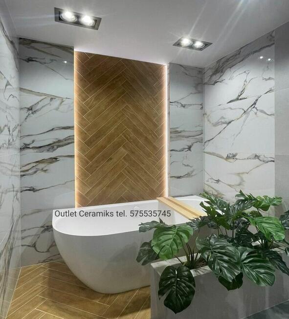 Płytki łazienkowe marmur Calacatta gold 120x60 mat