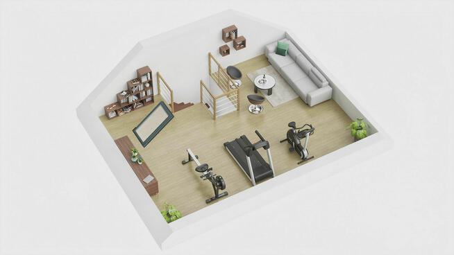 Rzuty 3d - przekroje 3d lokali, mieszkań, wnętrz, wizualiza