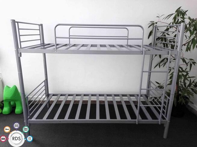 Łóżko piętrowe metalowe kwaterowe 90x200 cm DUŻE ILOŚCI