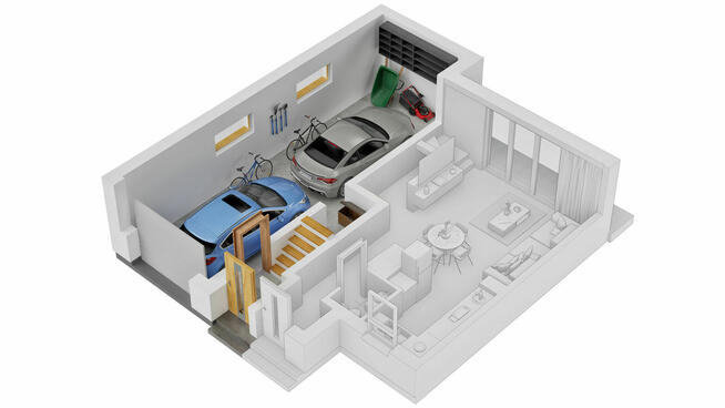Rzuty 3d - przekroje 3d lokali, mieszkań, wnętrz, wizualiza
