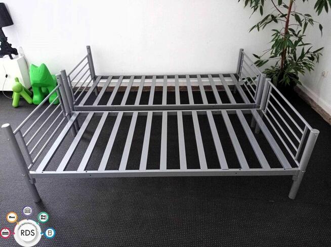 Łóżko piętrowe metalowe kwaterowe 90x200 cm DUŻE ILOŚCI