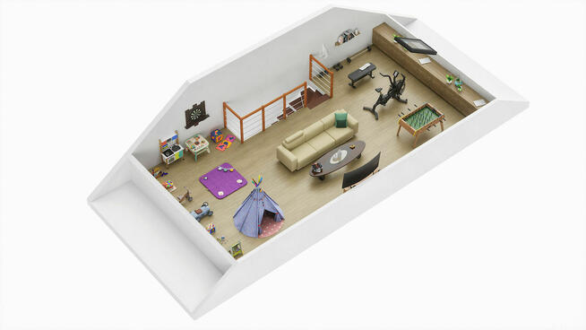 Rzuty 3d - przekroje 3d lokali, mieszkań, wnętrz, wizualiza