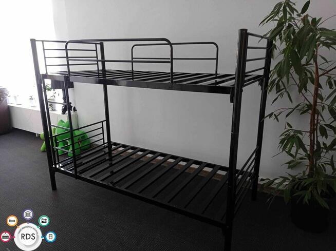 Łóżko metalowe PIĘTROWE lub POJEDYNCZE 2w1 Łóżka pracownicze
