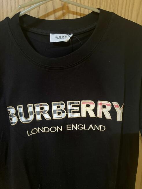 Modna Koszulka, T-Shirt Burberry czarna L