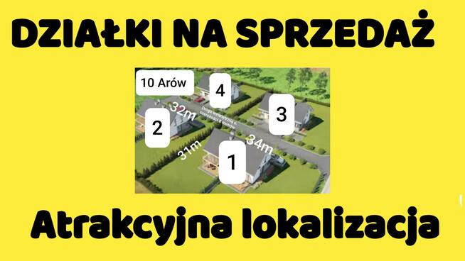 Działki budowlane Kawczyce gm. Busko Zdrój. 10 Arów Bezpoś