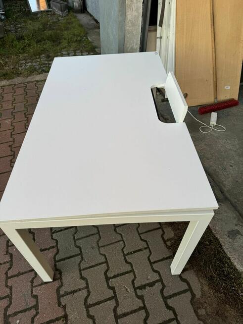 Biurko białe DYNAMOBEL 140x80cm biurka stoły białe do szkół