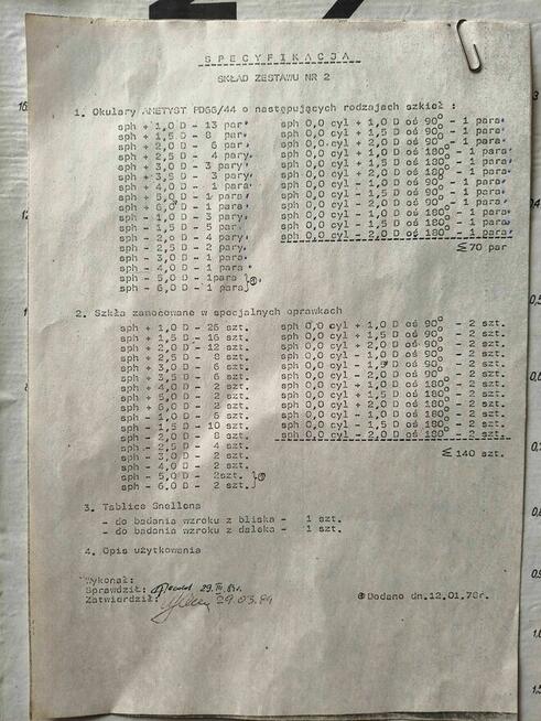 Okulary Ametyst PD 66/44 z etui, nowe, do użytku, kolekcji