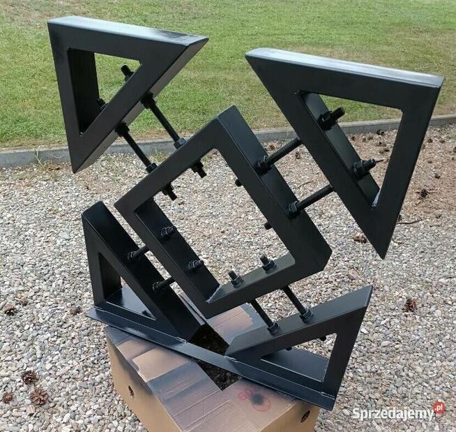 Nogi do stołu stelaż 2 szt loft industrial metalowe 70x70