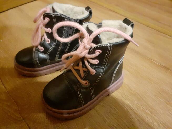 skórzane kozaki dziecięce marki BARTEK w rozmiarze: 21