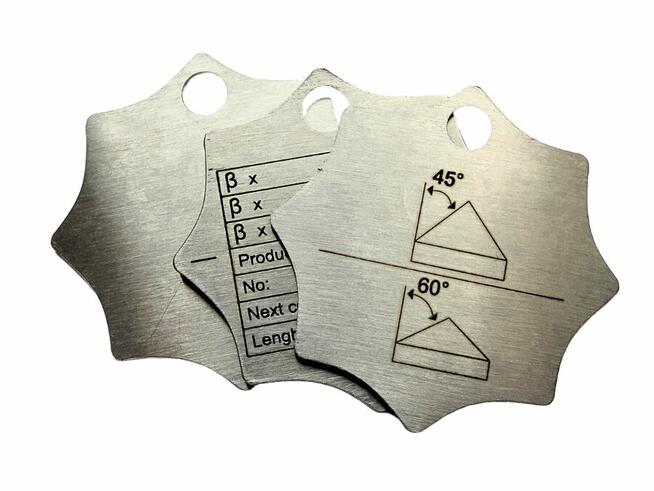 Tabliczka etykieta przywieszka znamionowa do zawiesi 100 szt