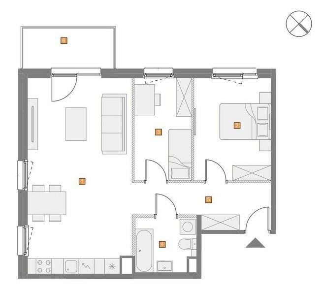 Przestronne trzypolojowe mieszkanie z balkonem
