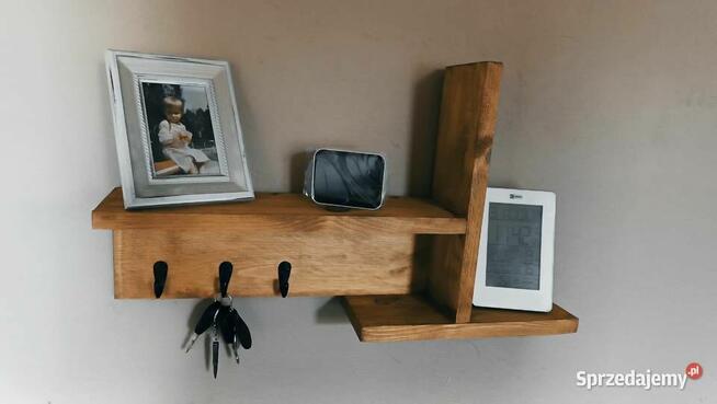 Półka wisząca drewniana świerkowa lite drewno nowa ścienna