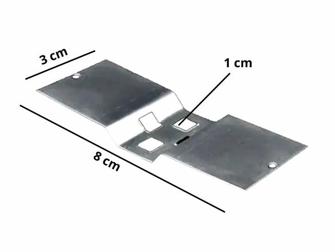 Uchwyt montażowy do oznaczników przemysłowych ze stali 8 cm