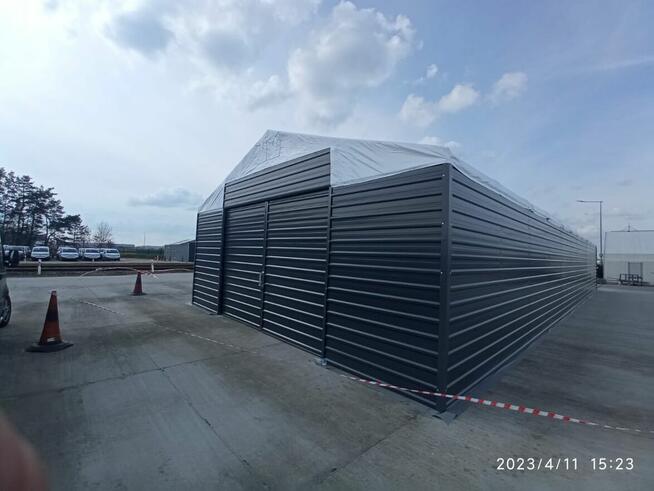 HALA NAMIOTOWA ściany blaszane 6x15x4m