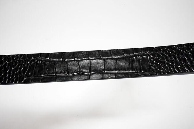 Pasek męski z klamrą Krokodyl - elitarny pasek premium - Wło