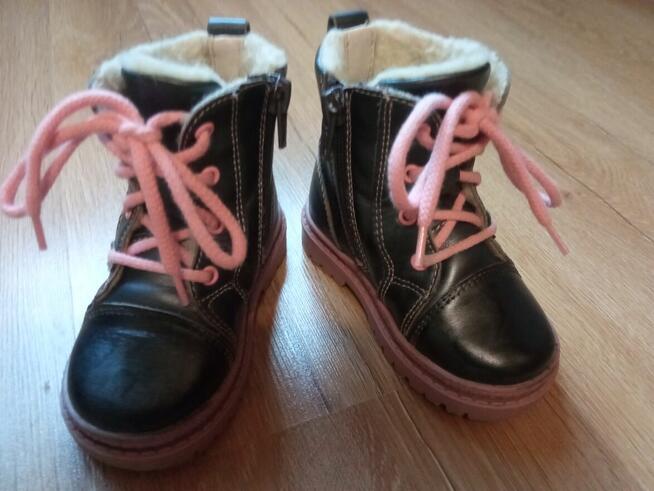 skórzane kozaki dziecięce marki BARTEK w rozmiarze: 21