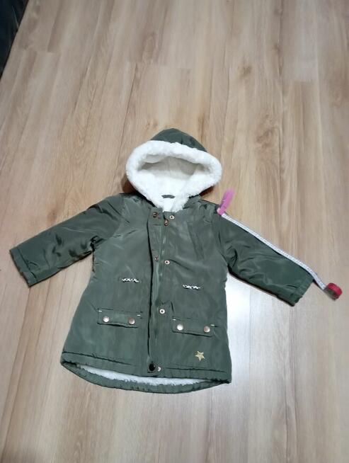 b. ciepła kurtka zimowa dziecięca SMYK w rozm. 92