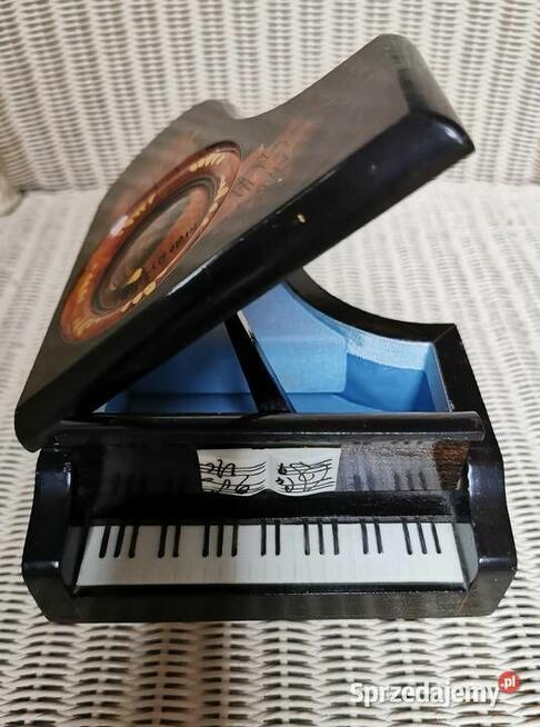 Fortepian F Chopin pozytywka miniaturka dekoracja Vintage
