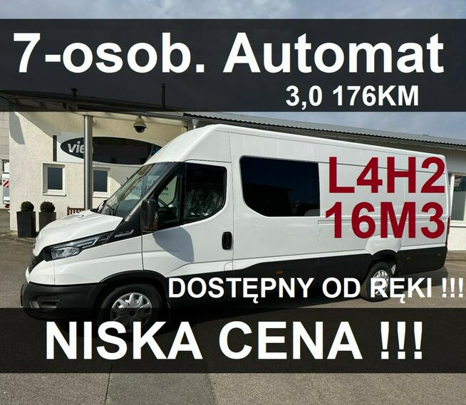 Iveco Daily 35S18A8H V 16m3 L4H2 7-os Brygadowy Automat Kamera 176KM Od ręki NiskaCena 2672zł