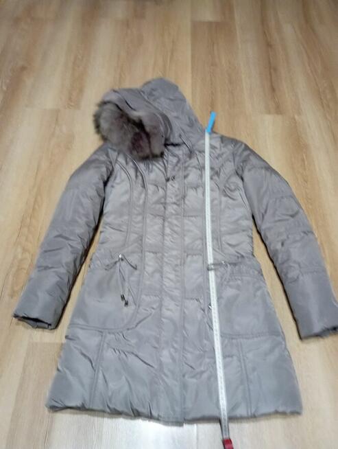 bardzo ciepła damska kurtka szaro-zimowa w rozm. L