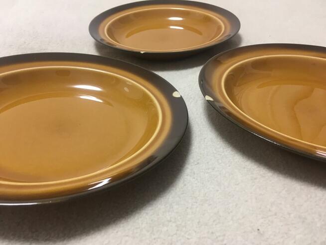 Stare talerze talerzyki głębokie PRL Pruszków 20,8 cm