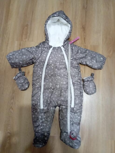 bardzo ciepły kombinezon zimowy dziecięcy w rozm. 68