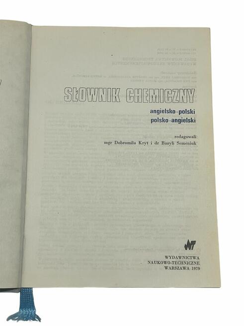 Słownik chemiczny Angielsko -polski polsko-angielski