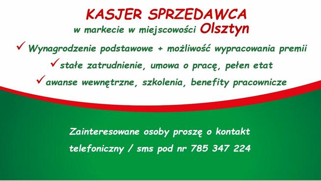 Praca w markecie, Dino Polska S.A., Olsztyn