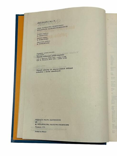 Słownik naukowo-techniczny polsko-angielski