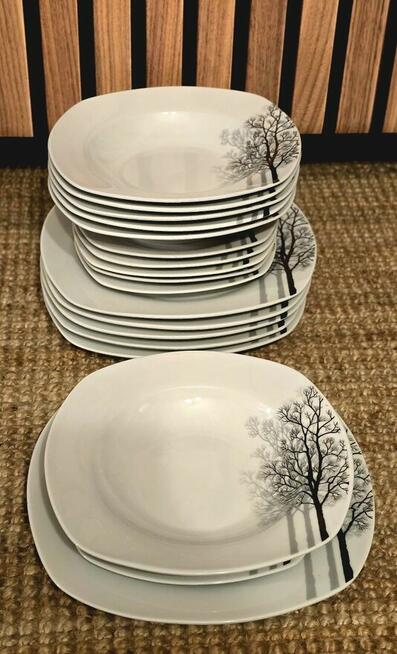 159 zł Zestaw 18 sztuk talerzy drzewa