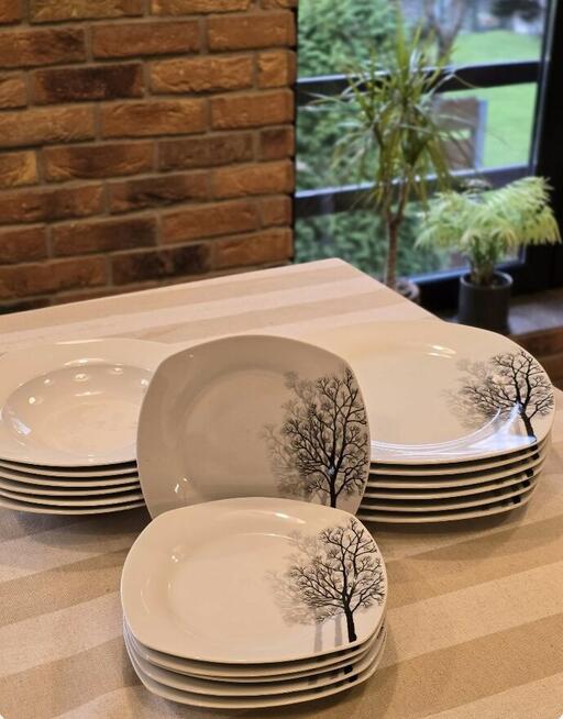 159 zł Zestaw 18 sztuk talerzy drzewa