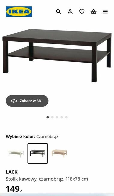 Stolik kawowy LACK - IKEA 118x78 cm