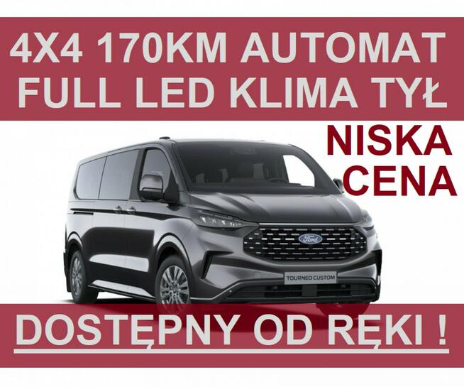 Ford Transit Custom Nowy Kombi L2 4x4 170KM Kamera Czujniki Dostępny od ręki ! 2505 zł