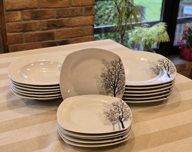 159 zł Zestaw 18 sztuk talerzy drzewa