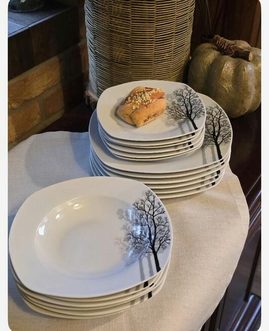 159 zł Zestaw 18 sztuk talerzy drzewa