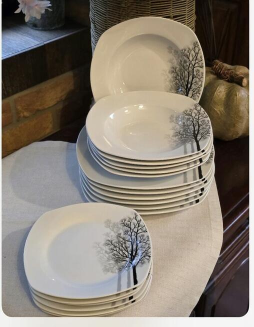 159 zł Zestaw 18 sztuk talerzy drzewa