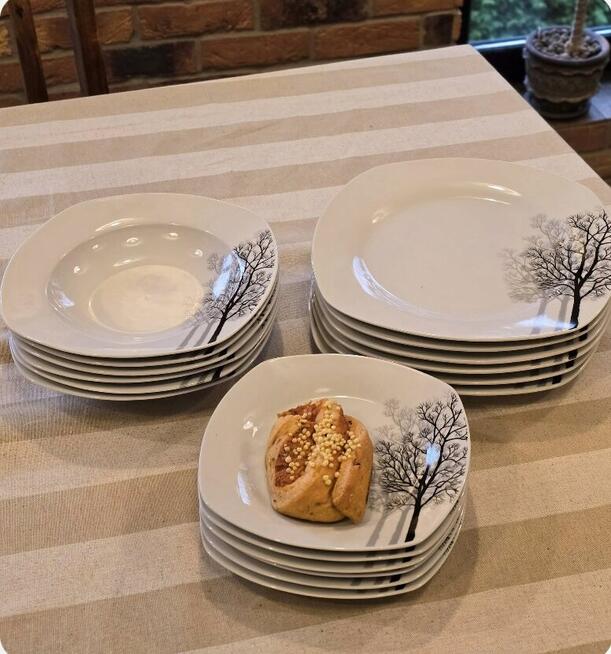 159 zł Zestaw 18 sztuk talerzy drzewa