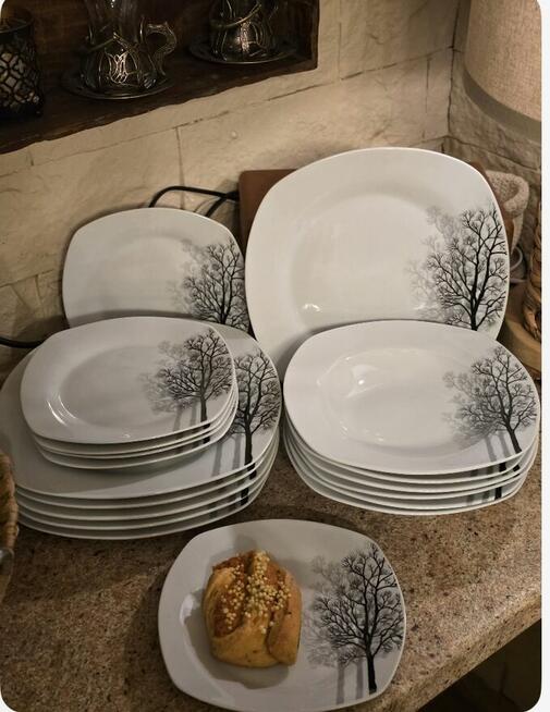 159 zł Zestaw 18 sztuk talerzy drzewa