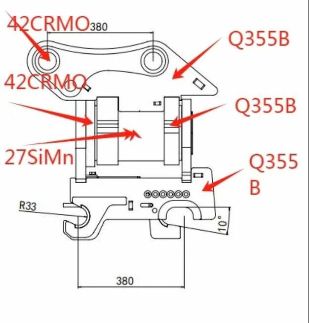Powertilt ze złączem hydraulicznym do 1.5t do 2,5t