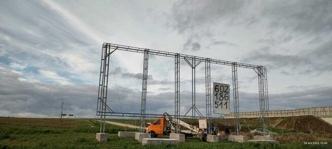 Do wynajęcia konstrukcja pod baner reklamowy 108m2 (18x6m)