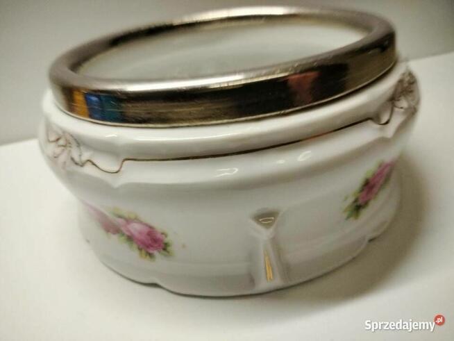 Stara porcelana sygn., patera, waza cukierki Ges.Geschutzt