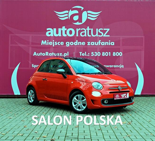 Fiat 500 Salon Polska * Automat * Nowy Gaz 2024 r * Szklany Dach * Tempomat