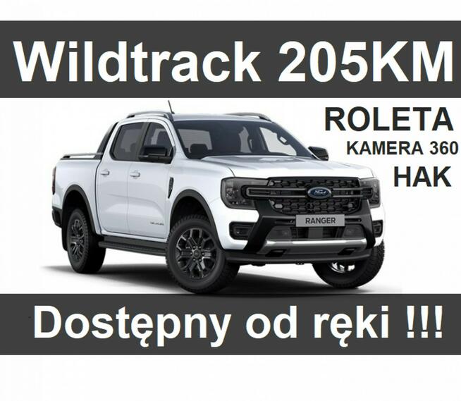 Nowy Ranger Wildtrak 205KM 4x4 Roleta Kamera 360 Niska Cena 2559 zł