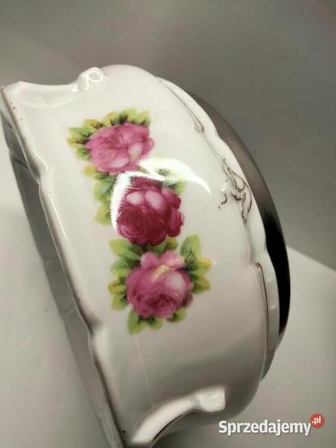 Stara porcelana sygn., patera, waza cukierki Ges.Geschutzt