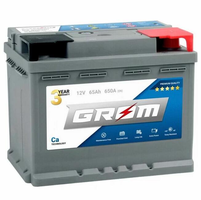 Akumulator GROM Premium 65Ah 650A EN DTR Specpart Police