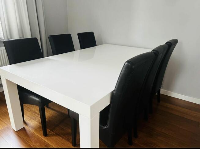 Stół biały połysk 129x200